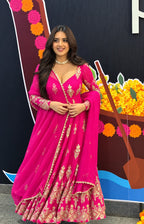 Georgette Sequin Embroidered Gown Set