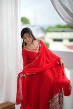 Paper Mirror Georgette Gown Set