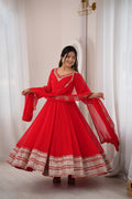 Paper Mirror Georgette Gown Set