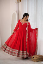 Paper Mirror Georgette Gown Set