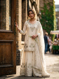 Satin Silk Embroidered Sharara Set
