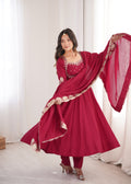 Karwa Chauth Embroidered Anarkali Set