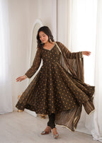 Crunchy Silk Jacquard Anarkali