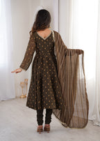 Crunchy Silk Jacquard Anarkali