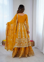 Crunchy Silk Embroidered Lehenga Set