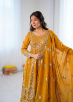 Crunchy Silk Embroidered Lehenga Set