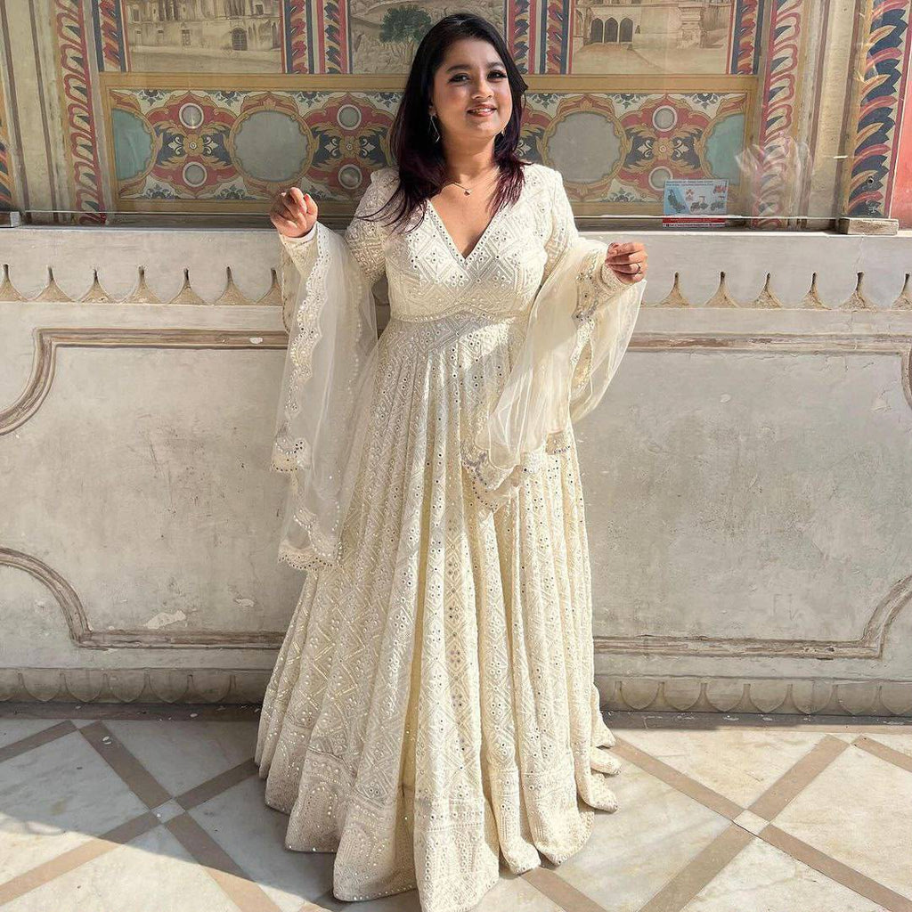 Fox Georgette Party Gown Set