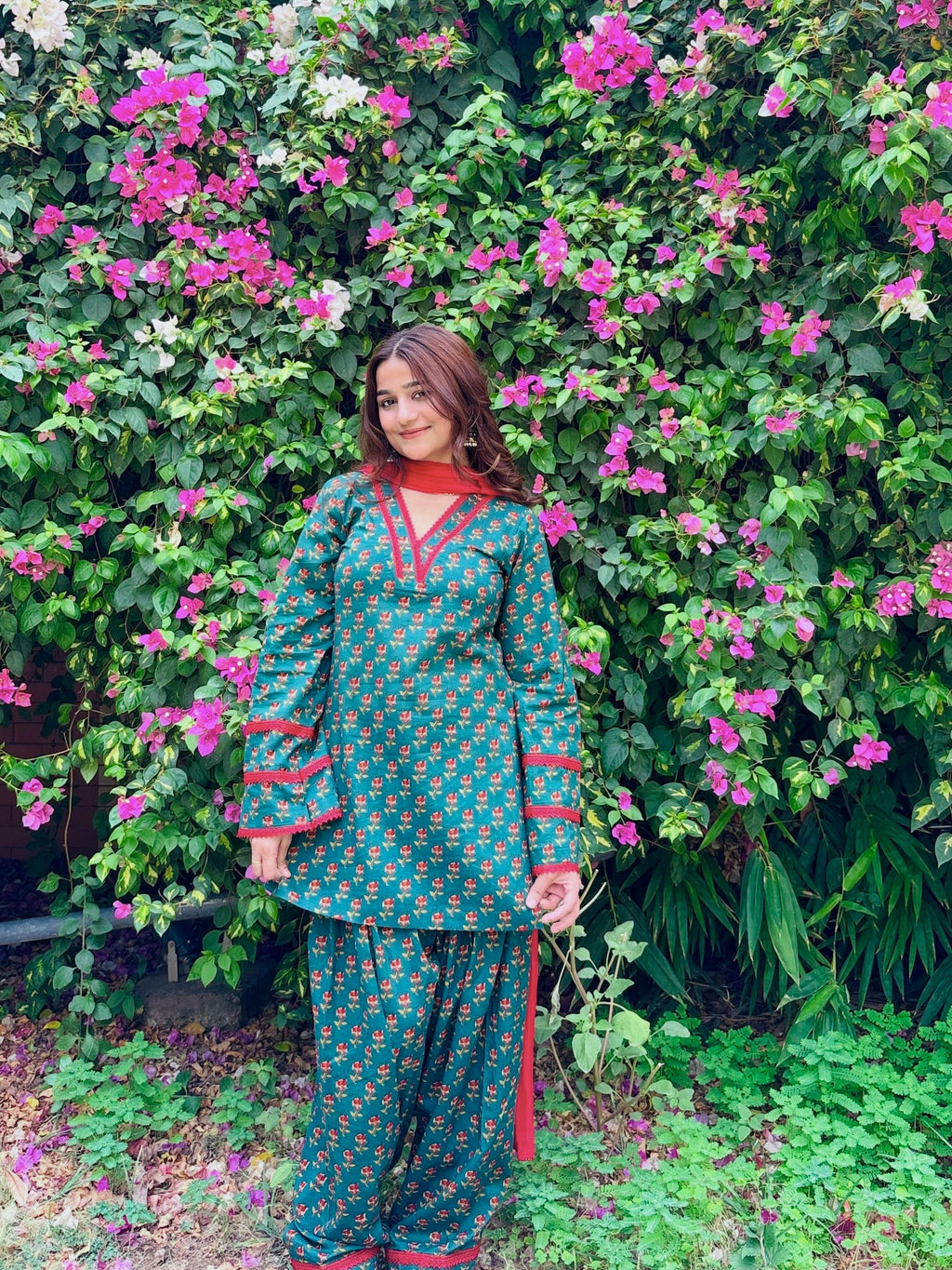 Elegant Crepe Silk Farshi Pant Set