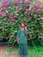 Elegant Crepe Silk Farshi Pant Set