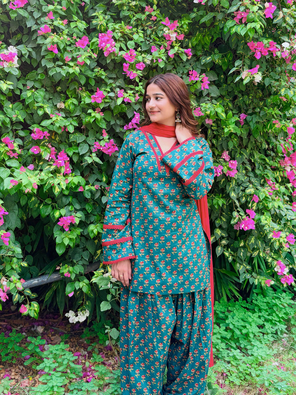 Elegant Crepe Silk Farshi Pant Set