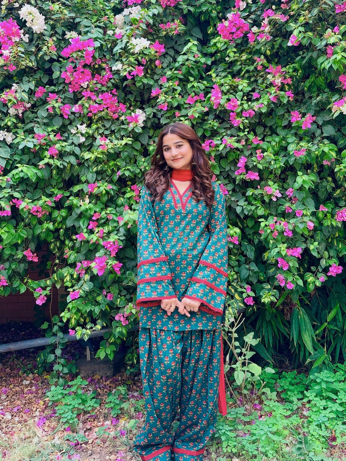 Elegant Crepe Silk Farshi Pant Set