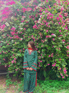 Elegant Crepe Silk Farshi Pant Set