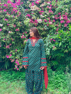 Elegant Crepe Silk Farshi Pant Set
