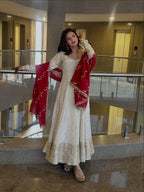 Chinon Silk Embroidered Suit Set