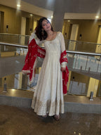 Chinon Silk Embroidered Suit Set