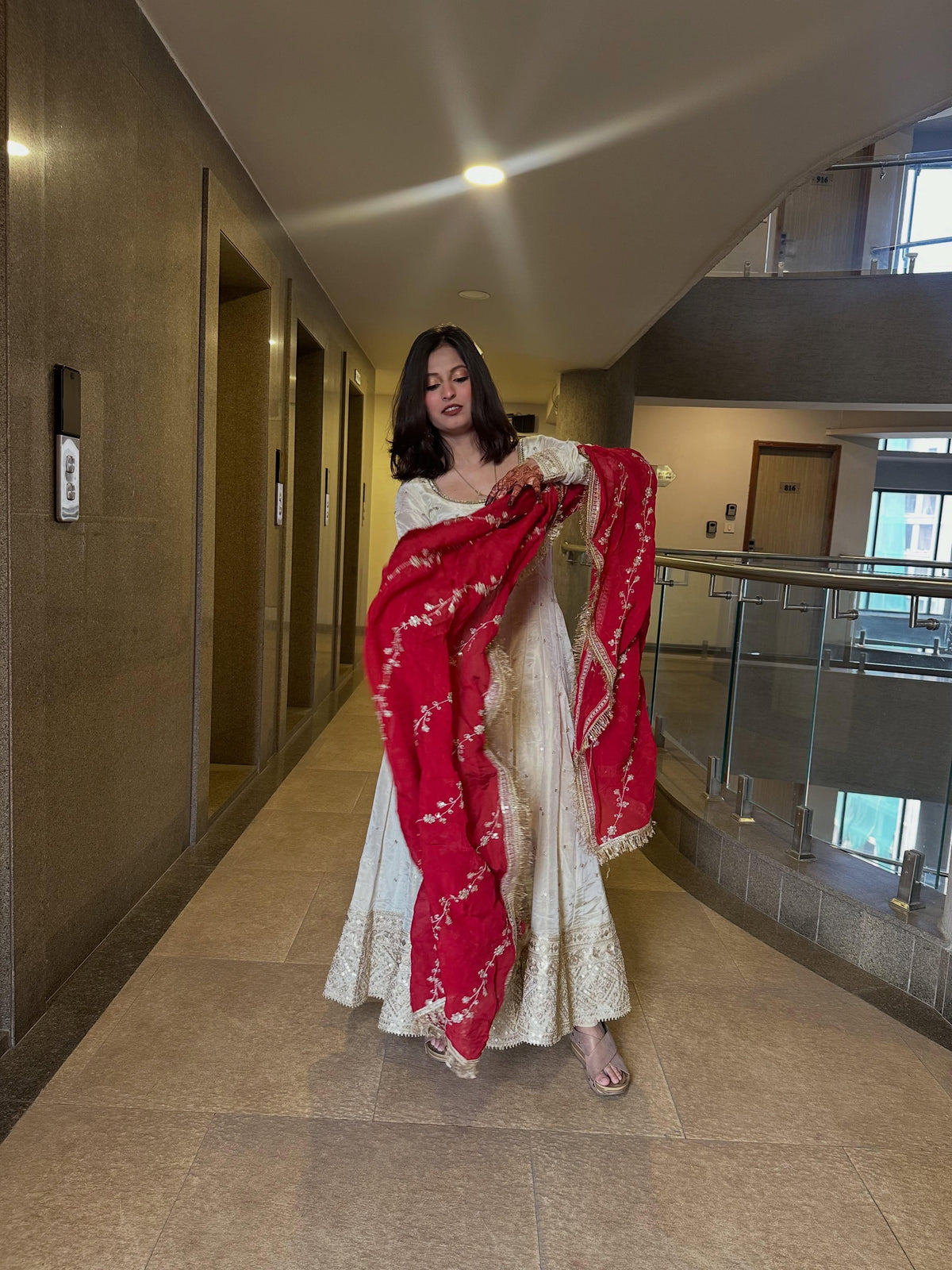 Chinon Silk Embroidered Suit Set
