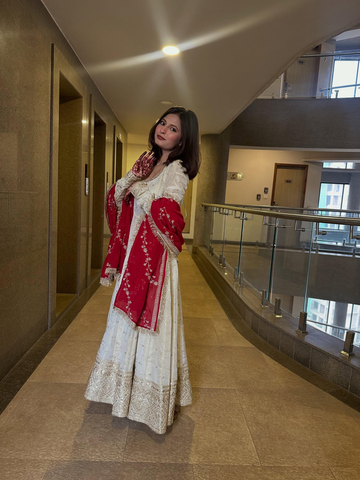 Chinon Silk Embroidered Suit Set