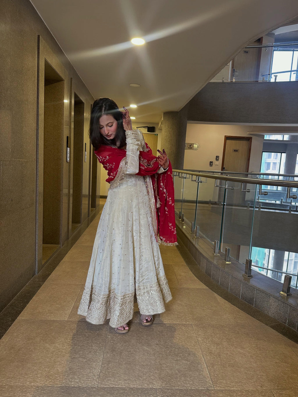 Chinon Silk Embroidered Suit Set