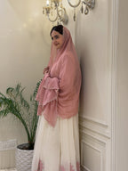 Georgette Embroidered Gown Set
