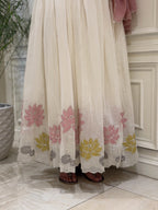 Georgette Embroidered Gown Set