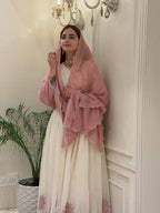 Georgette Embroidered Gown Set