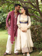 Elegant Chinon Silk Anarkali Set