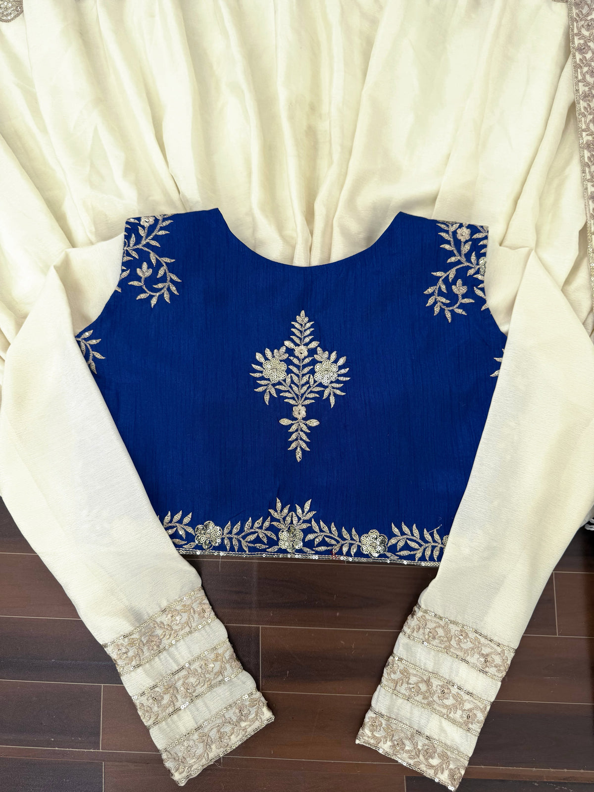 Elegant Chinon Silk Anarkali Set