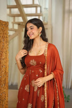 Elegant Karishma Silk Anarkali Set
