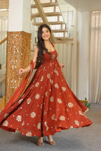Elegant Karishma Silk Anarkali Set