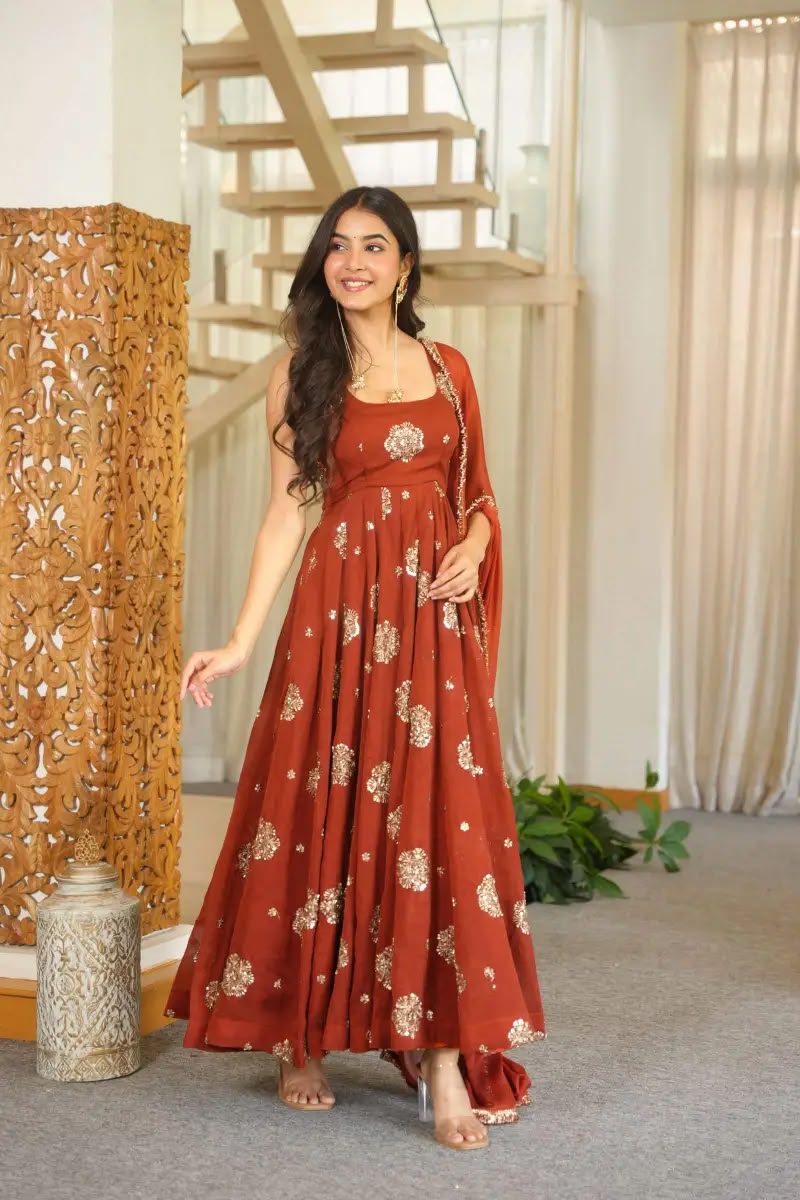 Elegant Karishma Silk Anarkali Set