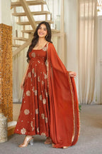 Elegant Karishma Silk Anarkali Set
