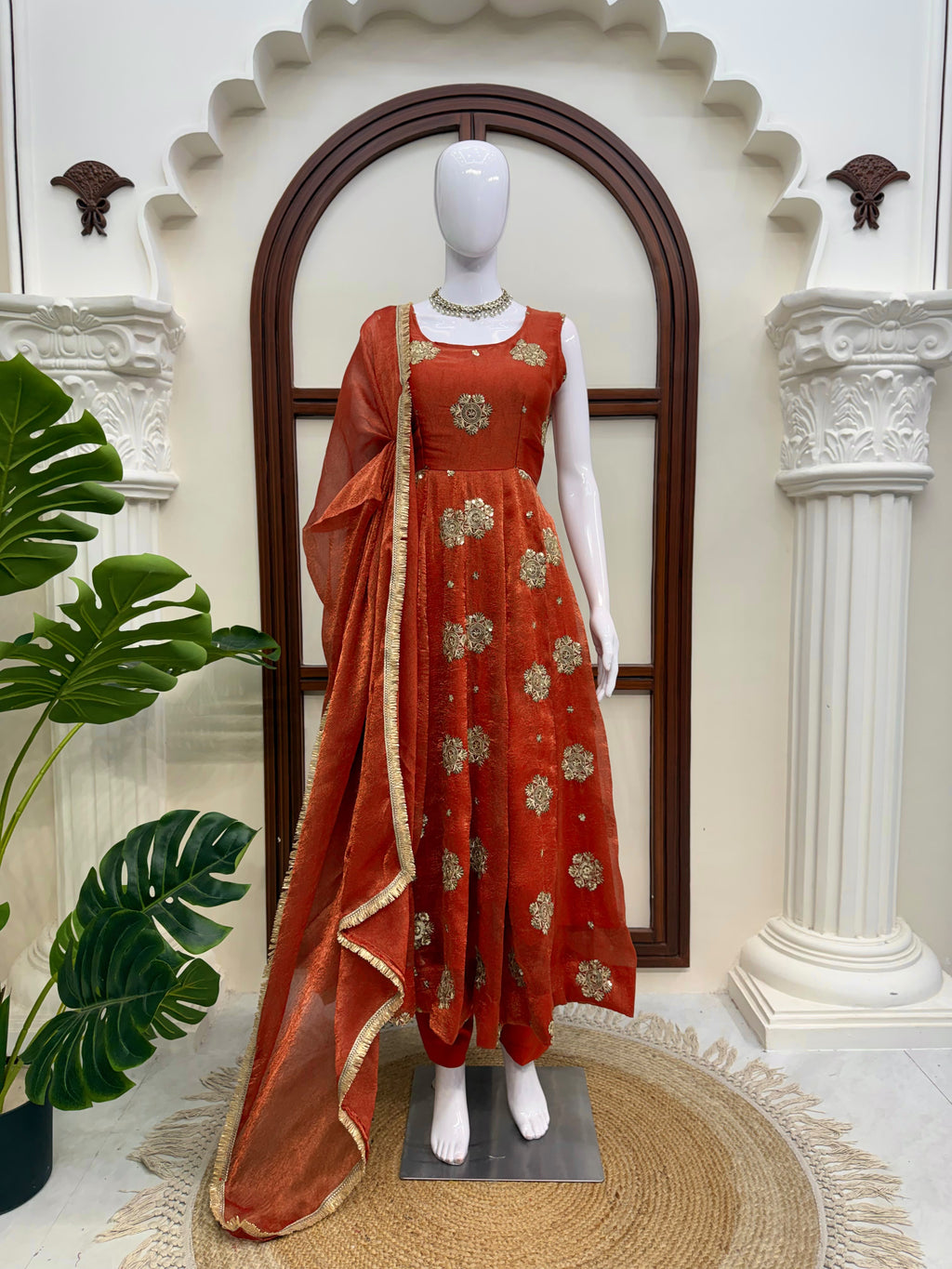 Elegant Karishma Silk Anarkali Set