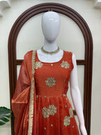 Elegant Karishma Silk Anarkali Set
