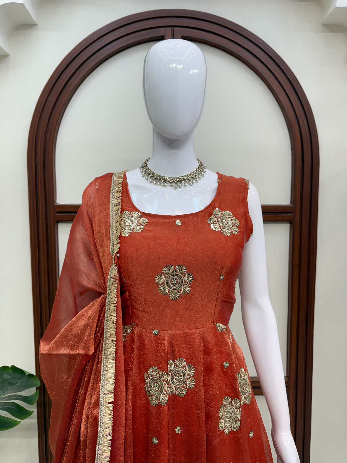 Elegant Karishma Silk Anarkali Set