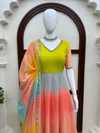 Faux Georgette Anarkali Set