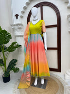 Faux Georgette Anarkali Set