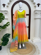 Faux Georgette Anarkali Set