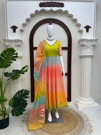Faux Georgette Anarkali Set