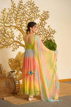 Faux Georgette Anarkali Set
