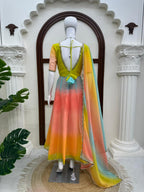 Faux Georgette Anarkali Set