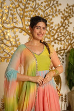 Faux Georgette Anarkali Set