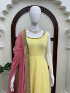 Elegant Faux Georgette Anarkali Set