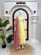 Elegant Faux Georgette Anarkali Set