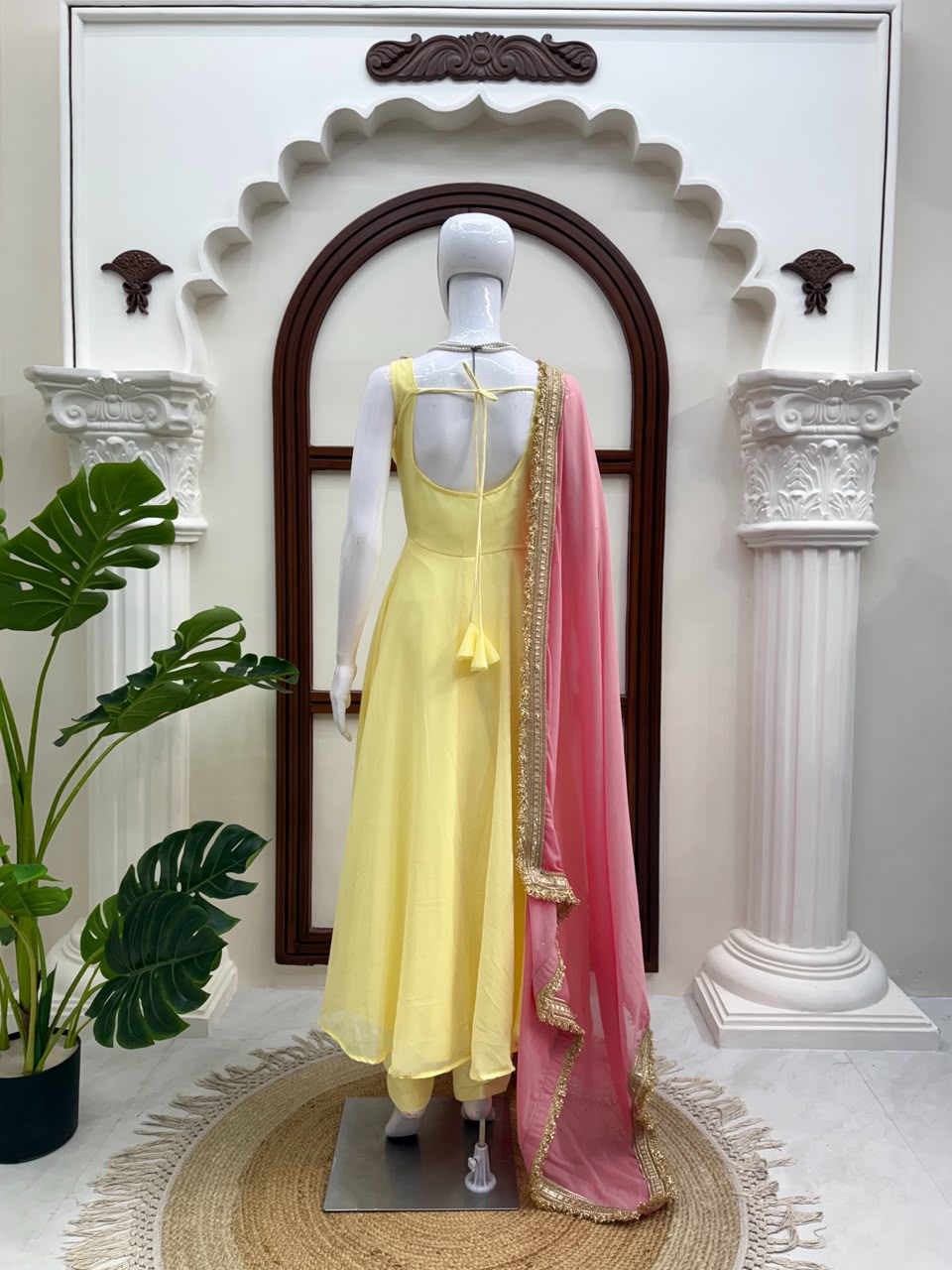 Elegant Faux Georgette Anarkali Set