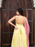 Elegant Faux Georgette Anarkali Set