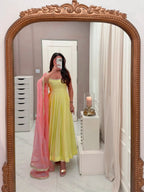 Elegant Faux Georgette Anarkali Set