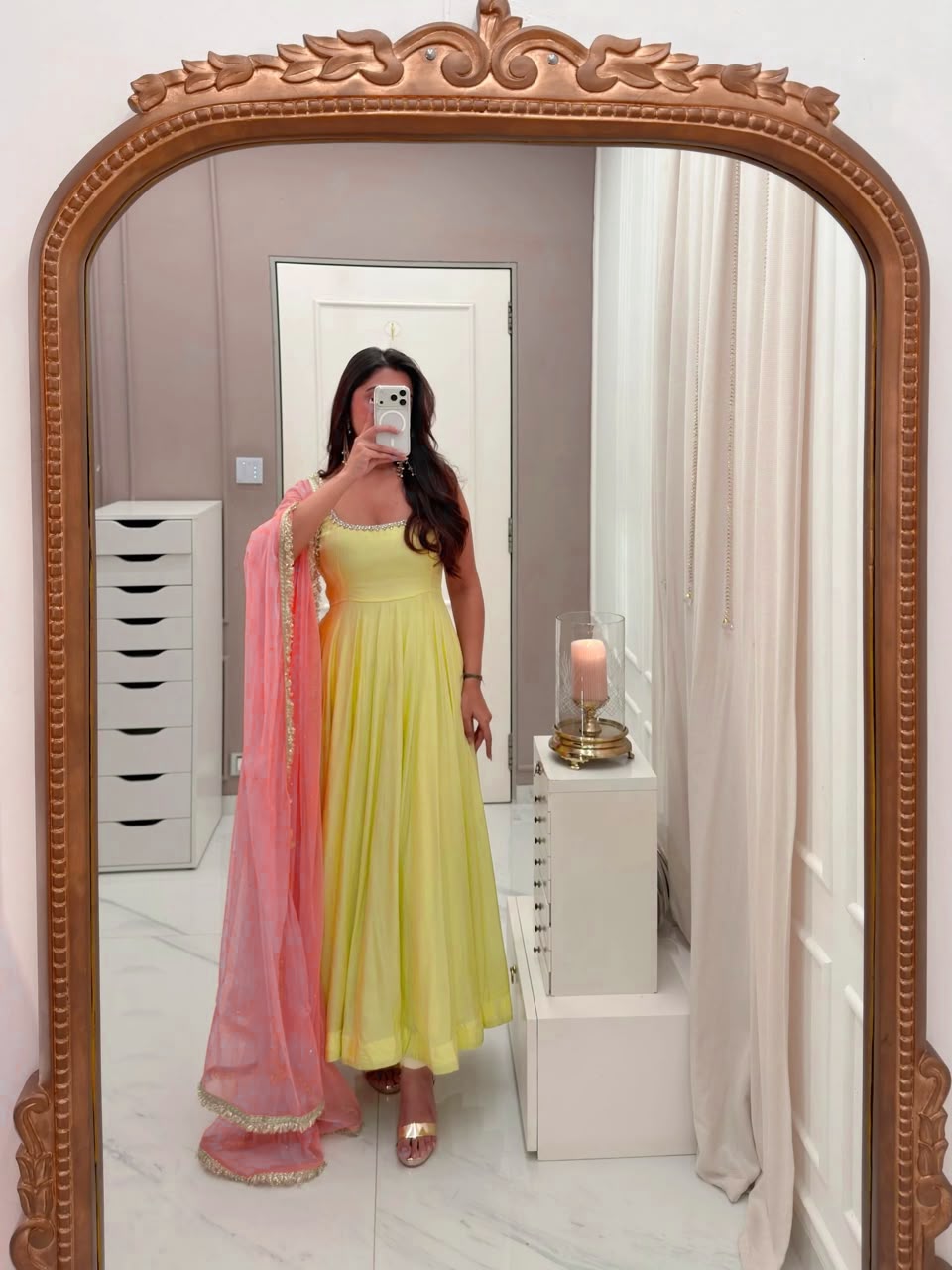 Elegant Faux Georgette Anarkali Set