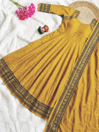 Elegant Vichitra Silk Anarkali