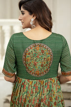 Elegant Printed Gown with Jacket