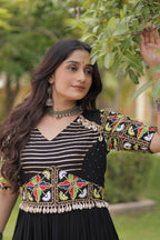 Rust And Black Kutchi Gamthi Gown